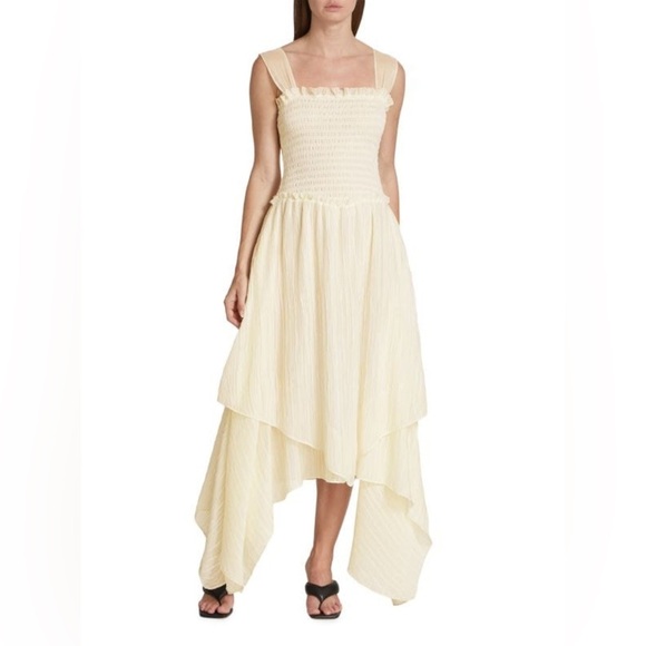 🆕 Luella Pleated Chiffon Handkerchief Dress - Picture 1 of 6